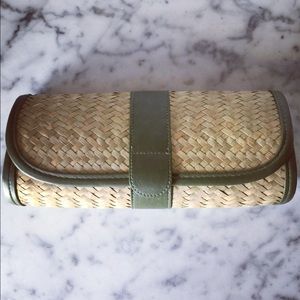 Natural Woven Straw Clutch